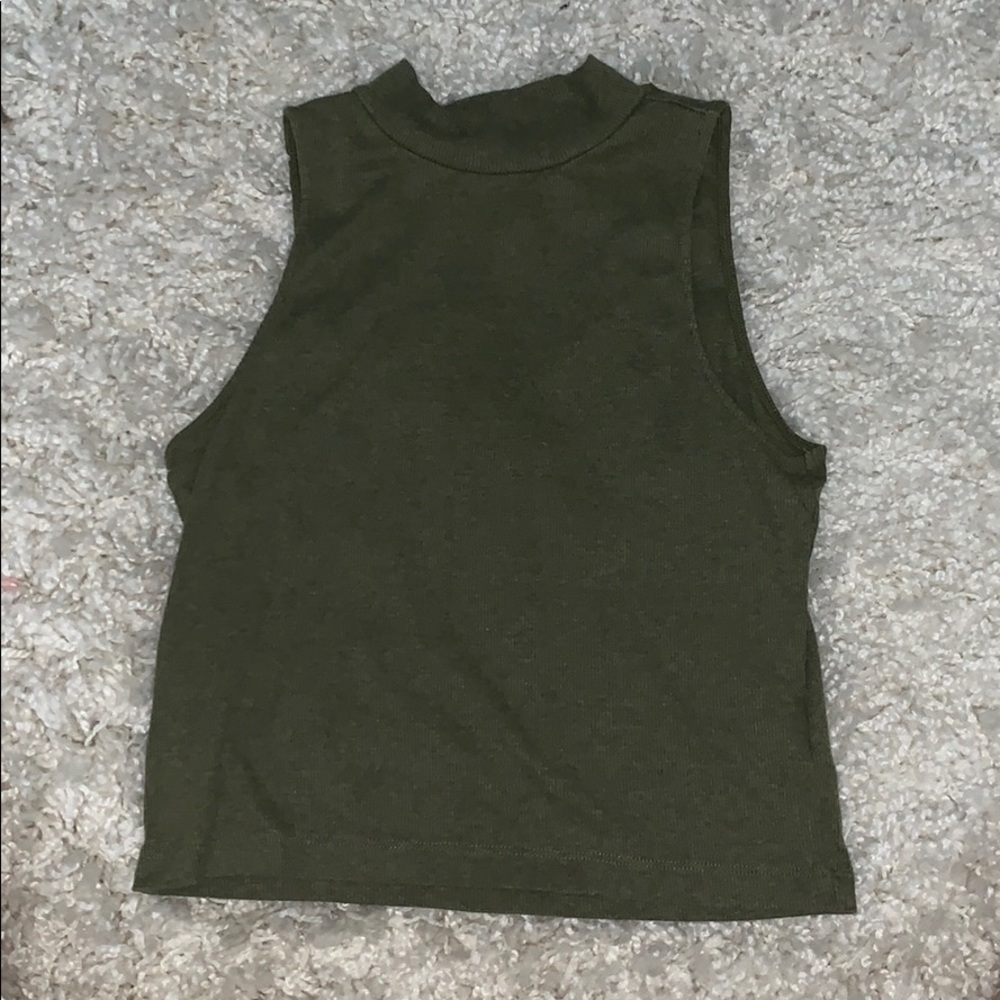 Olive cropped top
